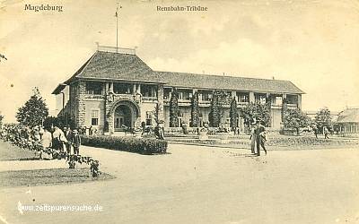 Magdeburg: Rennbahn-Tribühne