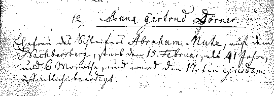 Sterberegister 1815