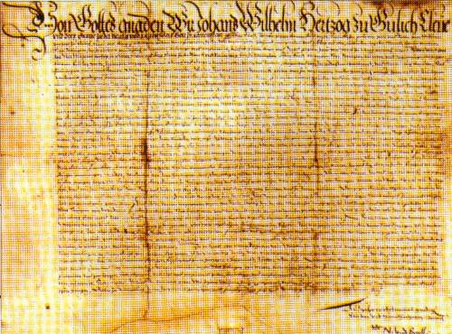 Solinger Urkunde 1596